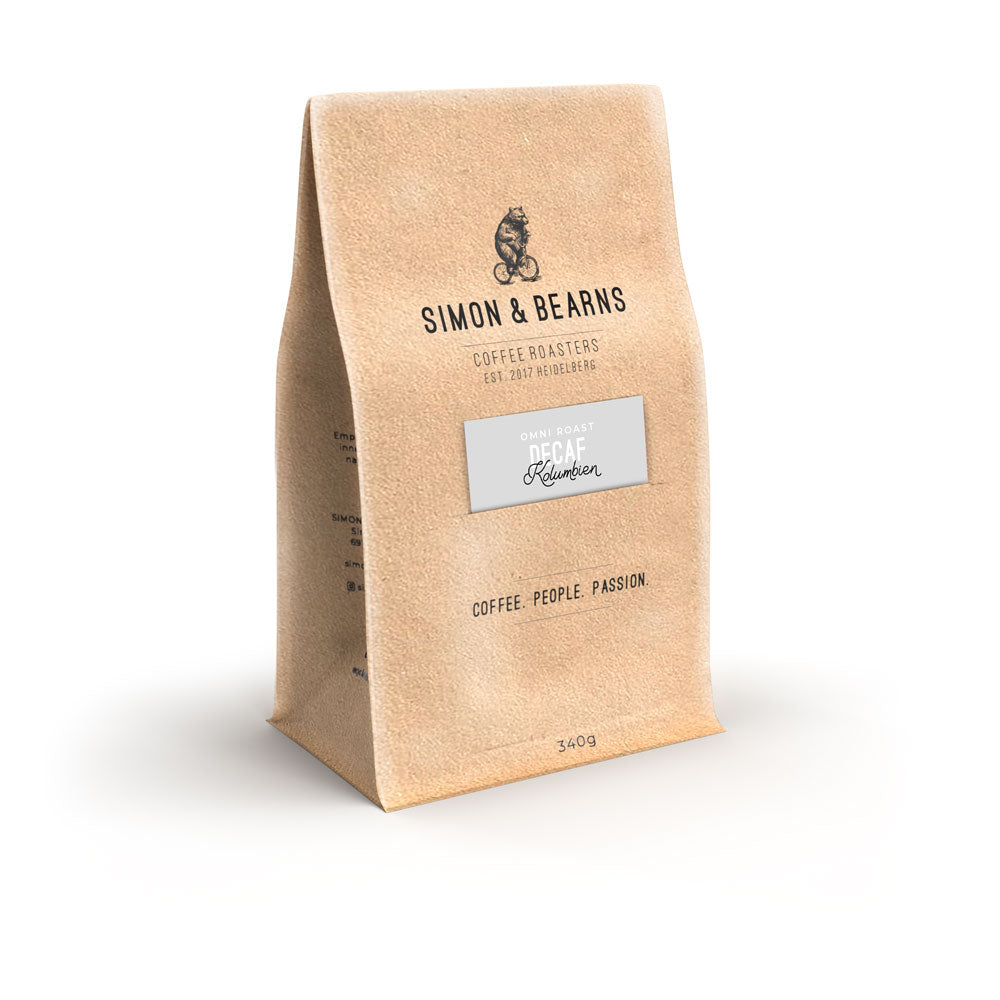 Kaffee Decaf Omni-Roast entkoffeinierter Kaffee Kolumbien Simon&Bearns 